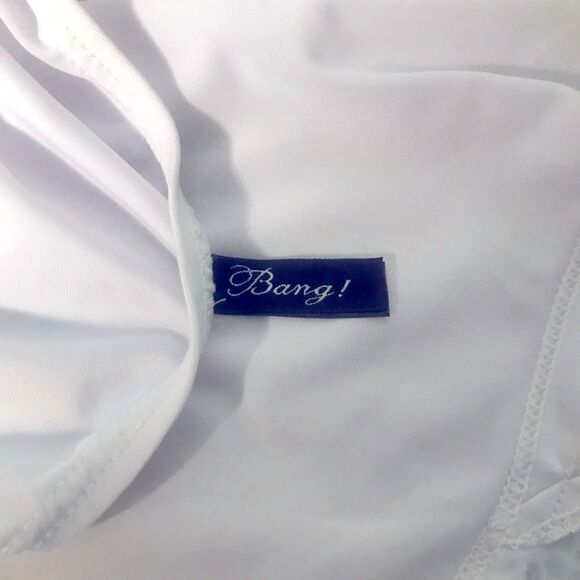 White Rhinestone Halter Top/ Dress with Silver O Ring - Picture 4 of 4